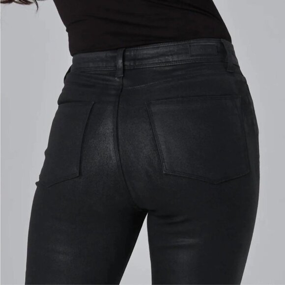 NEW Lola Jeans-Billie High-Rise Bootcut Black Coated Stretch Denim Women's 30 - Picture 5 of 12
